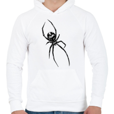 PRINTFASHION Pók szemekkel - Férfi kapucnis pulóver - Fehér férfi pulóver, kardigán