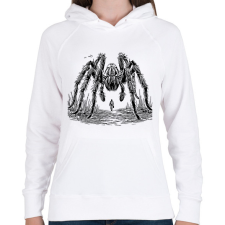 PRINTFASHION Pók / Tarantula / Madárpók - Női kapucnis pulóver - Fehér női pulóver, kardigán