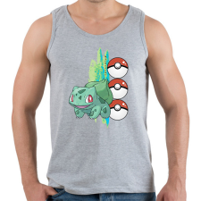 PRINTFASHION pokemon bulbasaur - Férfi atléta - Sport szürke atléta, trikó