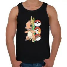 PRINTFASHION pokemon charmander - Férfi atléta - Fekete atléta, trikó