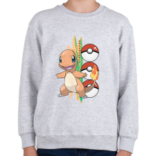 PRINTFASHION pokemon charmander - Gyerek pulóver - Sport szürke gyerek pulóver, kardigán