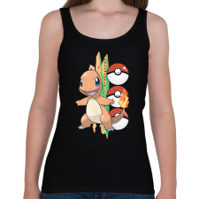 PRINTFASHION pokemon charmander - Női atléta - Fekete női trikó