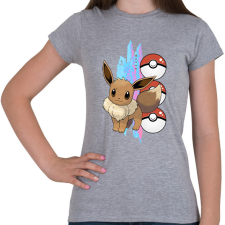 PRINTFASHION pokemon eevee - Női póló - Sport szürke női póló