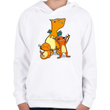 PRINTFASHION Pokemon Go - Gyerek kapucnis pulóver - Fehér gyerek pulóver, kardigán