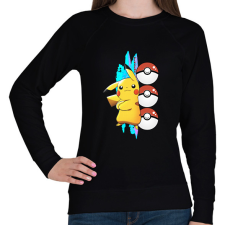 PRINTFASHION pokemon pikachu - Női pulóver - Fekete női pulóver, kardigán