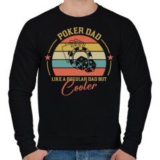 PRINTFASHION Poker Dad - Férfi pulóver - Fekete