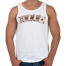 PRINTFASHION Póker - Férfi atléta - Fehér
