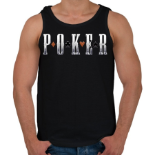 PRINTFASHION Poker - Férfi atléta - Fekete atléta, trikó