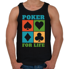 PRINTFASHION Poker - Férfi atléta - Fekete atléta, trikó