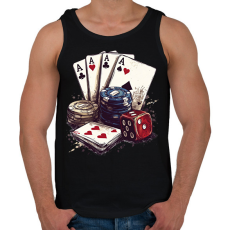 PRINTFASHION póker - Férfi atléta - Fekete
