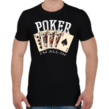 PRINTFASHION Póker - Férfi póló - Fekete férfi póló