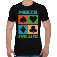 PRINTFASHION Poker - Férfi póló - Fekete férfi póló
