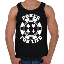 PRINTFASHION Poker for life - Férfi atléta - Fekete atléta, trikó