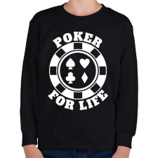 PRINTFASHION Poker for life - Gyerek pulóver - Fekete gyerek pulóver, kardigán