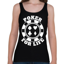 PRINTFASHION Poker for life - Női atléta - Fekete női trikó