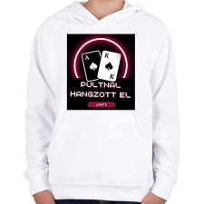 PRINTFASHION póker - Gyerek kapucnis pulóver - Fehér gyerek pulóver, kardigán