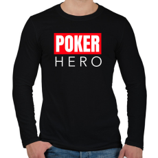 PRINTFASHION POKER HERO - Férfi hosszú ujjú póló - Fekete