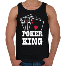 PRINTFASHION Póker king - Férfi atléta - Fekete