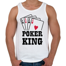 PRINTFASHION Póker király - Férfi atléta - Fehér atléta, trikó