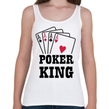 PRINTFASHION Póker király - Női atléta - Fehér női trikó