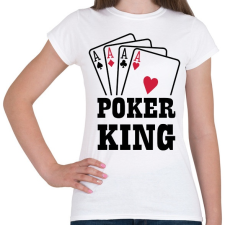PRINTFASHION Póker király - Női póló - Fehér női póló