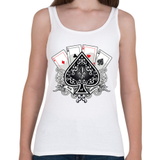 PRINTFASHION póker - Női atléta - Fehér