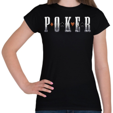 PRINTFASHION Poker - Női póló - Fekete