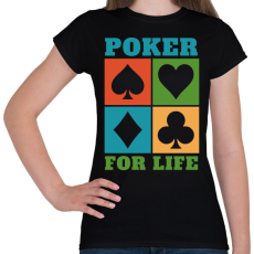 PRINTFASHION Poker - Női póló - Fekete
