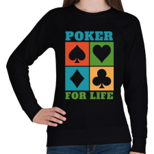 PRINTFASHION Poker - Női pulóver - Fekete női pulóver, kardigán