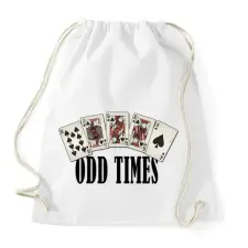 PRINTFASHION Póker Royal flush - odd times - tökéletes pillanatok - Sportzsák, Tornazsák - Fehér tornazsák