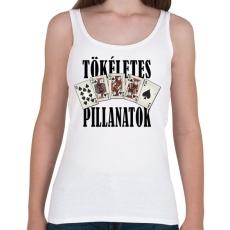 PRINTFASHION Póker Royal flush - tökéletes pillanatok - Női atléta - Fehér