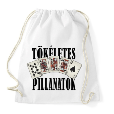 PRINTFASHION Póker Royal flush - tökéletes pillanatok - Sportzsák, Tornazsák - Fehér tornazsák