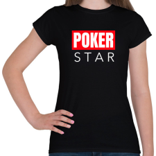PRINTFASHION POKER STAR - Női póló - Fekete női póló