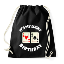 PRINTFASHION POKER SZÜLINAP - Sportzsák, Tornazsák - Fekete tornazsák