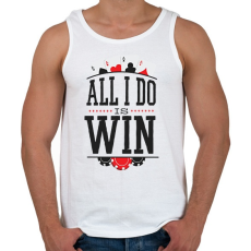 PRINTFASHION Pókerezés - Férfi atléta - Fehér