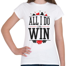 PRINTFASHION Pókerezés - Női póló - Fehér