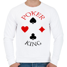 PRINTFASHION pokerking_1 - Férfi pulóver - Fehér