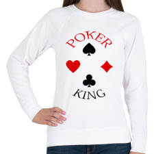 PRINTFASHION pokerking_1 - Női pulóver - Fehér női pulóver, kardigán