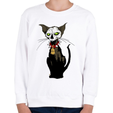 PRINTFASHION Pokoli cica - Gyerek pulóver - Fehér gyerek pulóver, kardigán