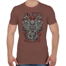 PRINTFASHION Pokoli motor - Férfi póló - Mogyoróbarna férfi póló