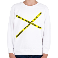 PRINTFASHION police-line - Gyerek pulóver - Fehér gyerek pulóver, kardigán