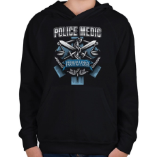 PRINTFASHION Police Medic - Gyerek kapucnis pulóver - Fekete