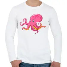 PRINTFASHION polip - Férfi hosszú ujjú póló - Fehér férfi póló
