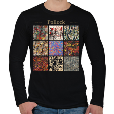PRINTFASHION Pollock - részletek - Férfi hosszú ujjú póló - Fekete férfi póló