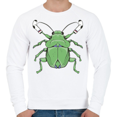 PRINTFASHION Poloska - Férfi pulóver - Fehér