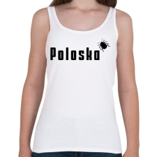 PRINTFASHION Poloska  - Női atléta - Fehér női trikó