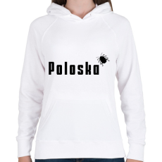 PRINTFASHION Poloska  - Női kapucnis pulóver - Fehér