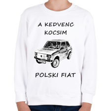 PRINTFASHION POLSKI FIAT - Gyerek pulóver - Fehér gyerek pulóver, kardigán