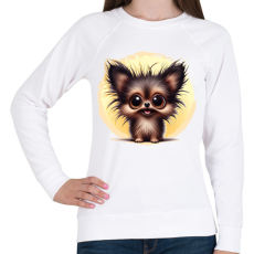 PRINTFASHION Pomerániai spitz - Női pulóver - Fehér