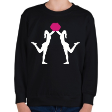 PRINTFASHION Pompomlány - Gyerek pulóver - Fekete gyerek pulóver, kardigán